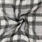 Black-White Poly Plaid Printed Yoryu Chiffon Woven Fabric By the Yard